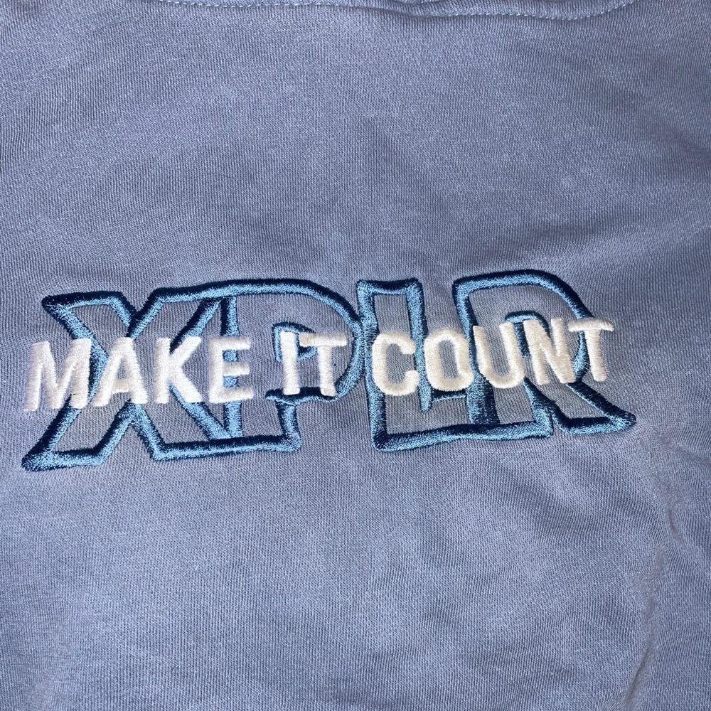 XPLR SAM AND COLBY HOODIE (unisex size SMALL)